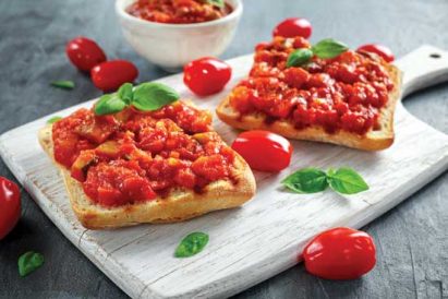 Tomato-Zucchini Bruschetta Recipe Image